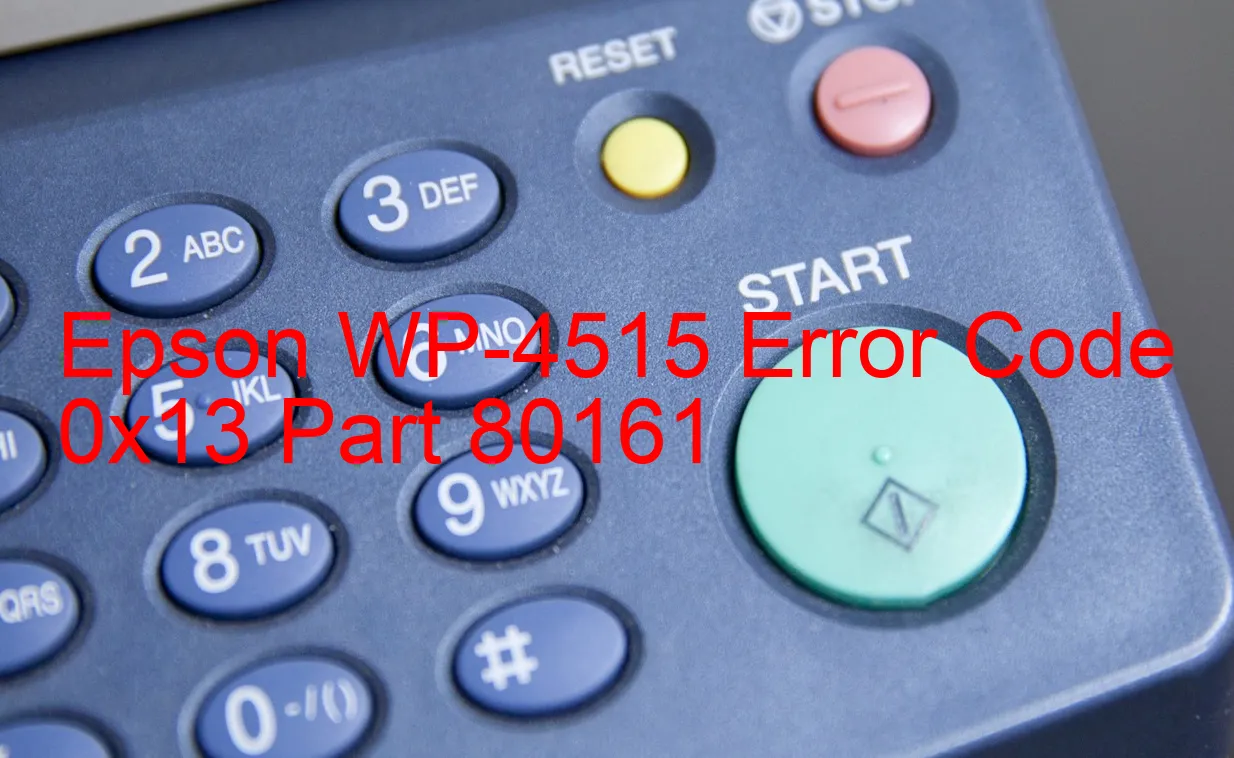 Epson WP-4515 Código de error 0x13