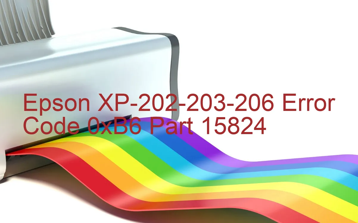 Epson XP-202-203-206 Código de error 0xB6