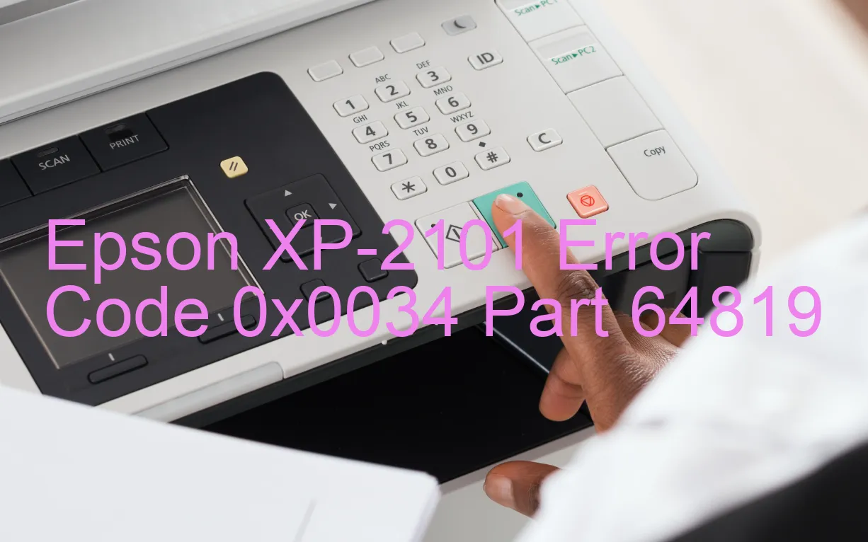 Epson XP-2101 Código de error 0x0034