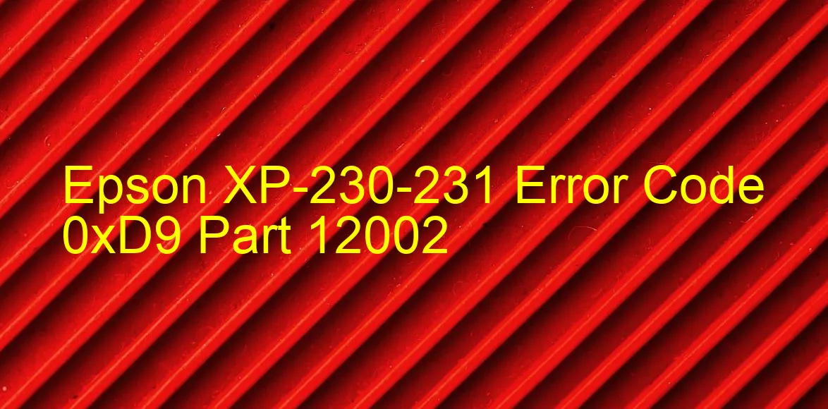 Epson XP-230-231 Código de error 0xD9