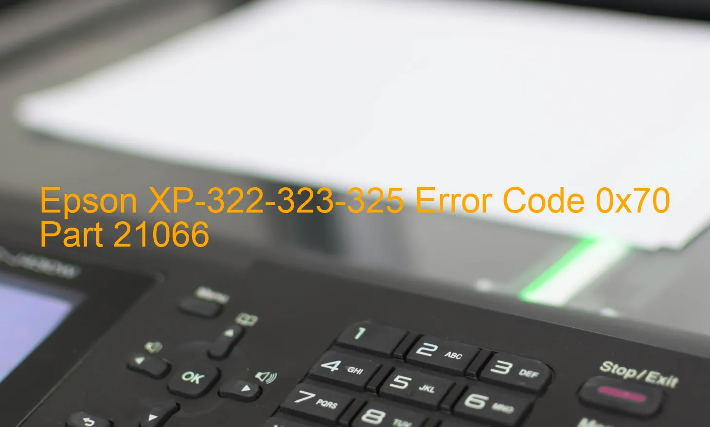 Epson XP-322-323-325 Código de error 0x70