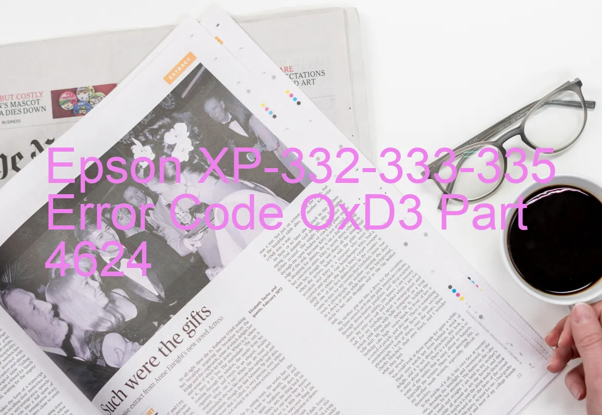 Epson XP-332-333-335 Código de error OxD3