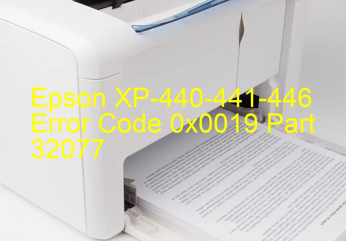 Epson XP-440-441-446 Código de error 0x0019