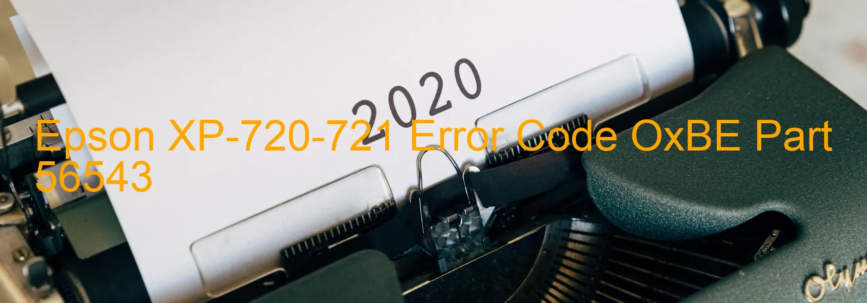 Epson XP-720-721 Código de error OxBE