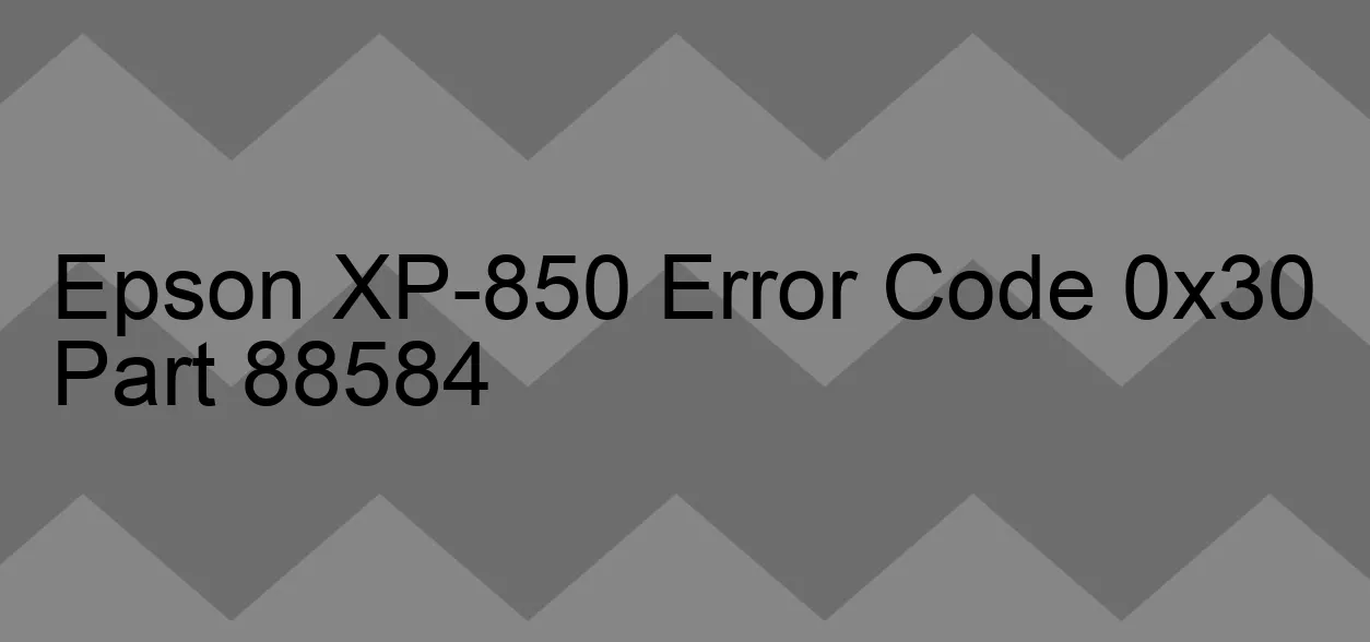 Epson XP-850 Código de error 0x30