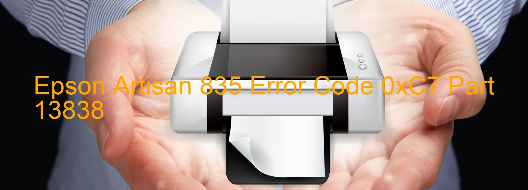 Epson Artisan 835 Código de error 0xC7