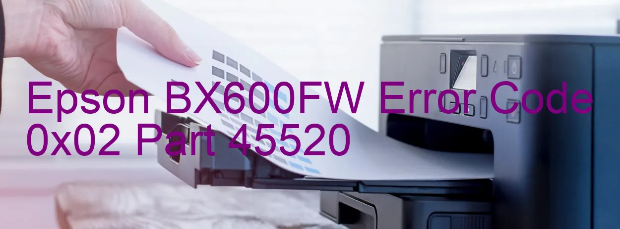 Epson BX600FW Código de error 0x02