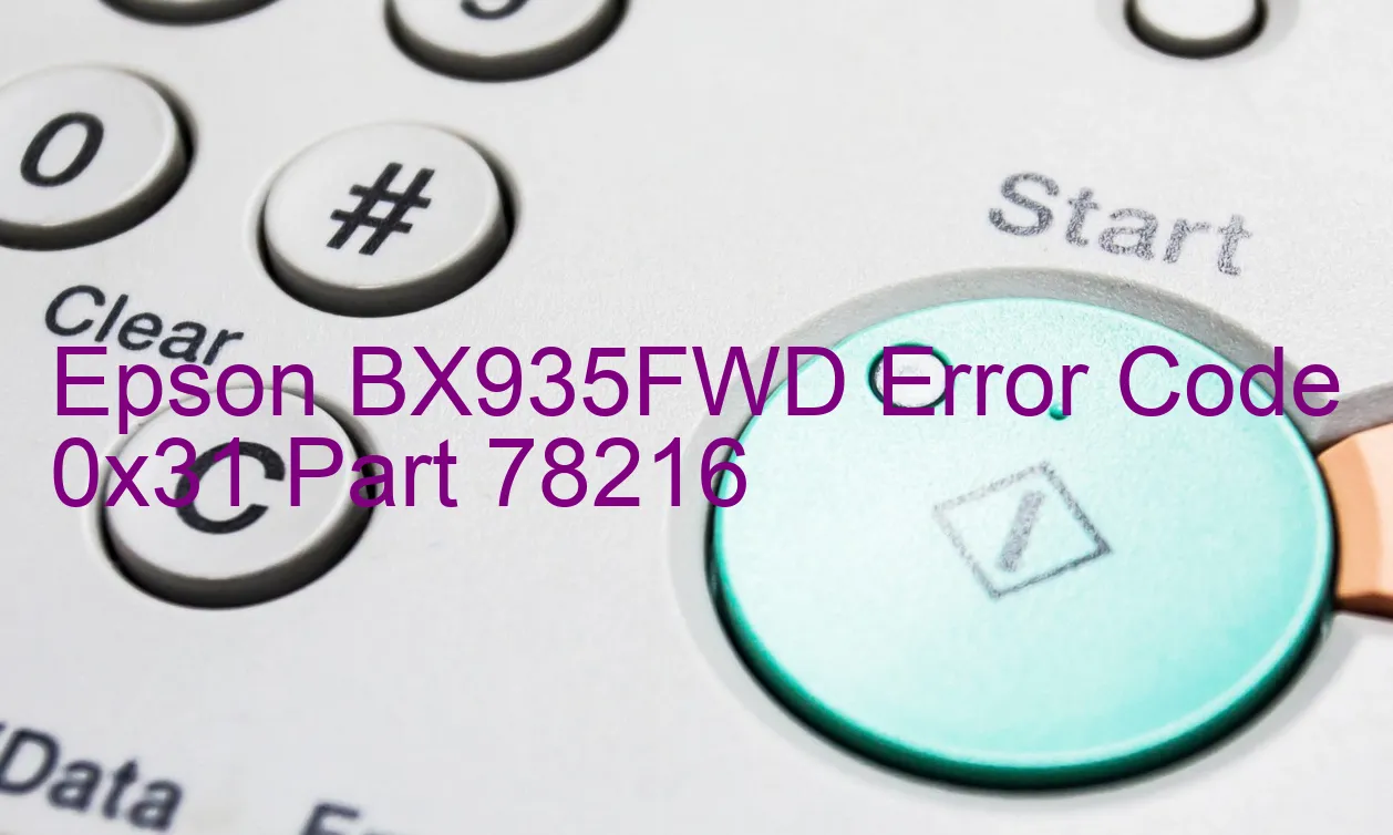 Epson BX935FWD Código de error 0x31