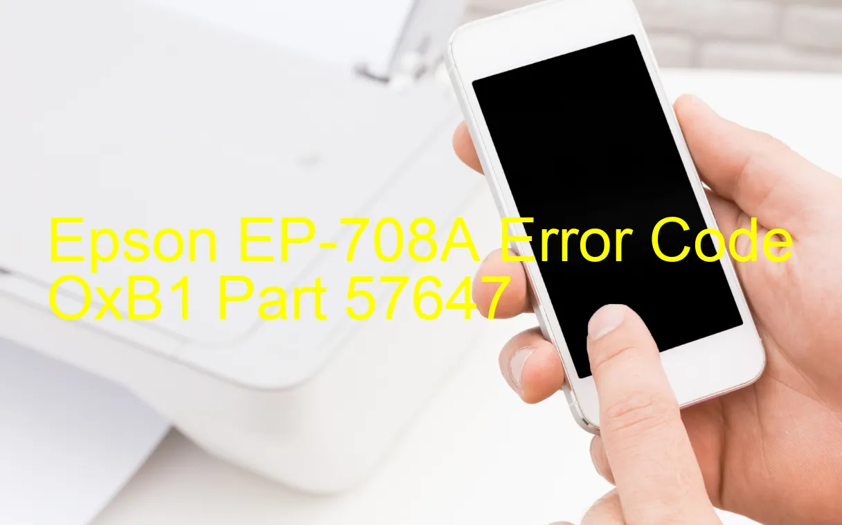 Epson EP-708A Código de error OxB1