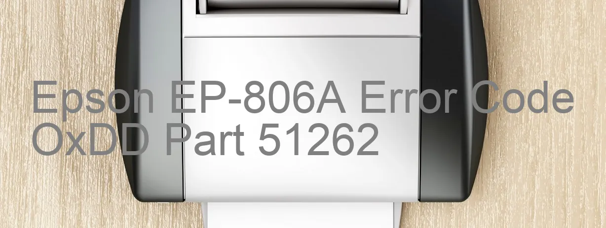 Epson EP-806A Código de error OxDD