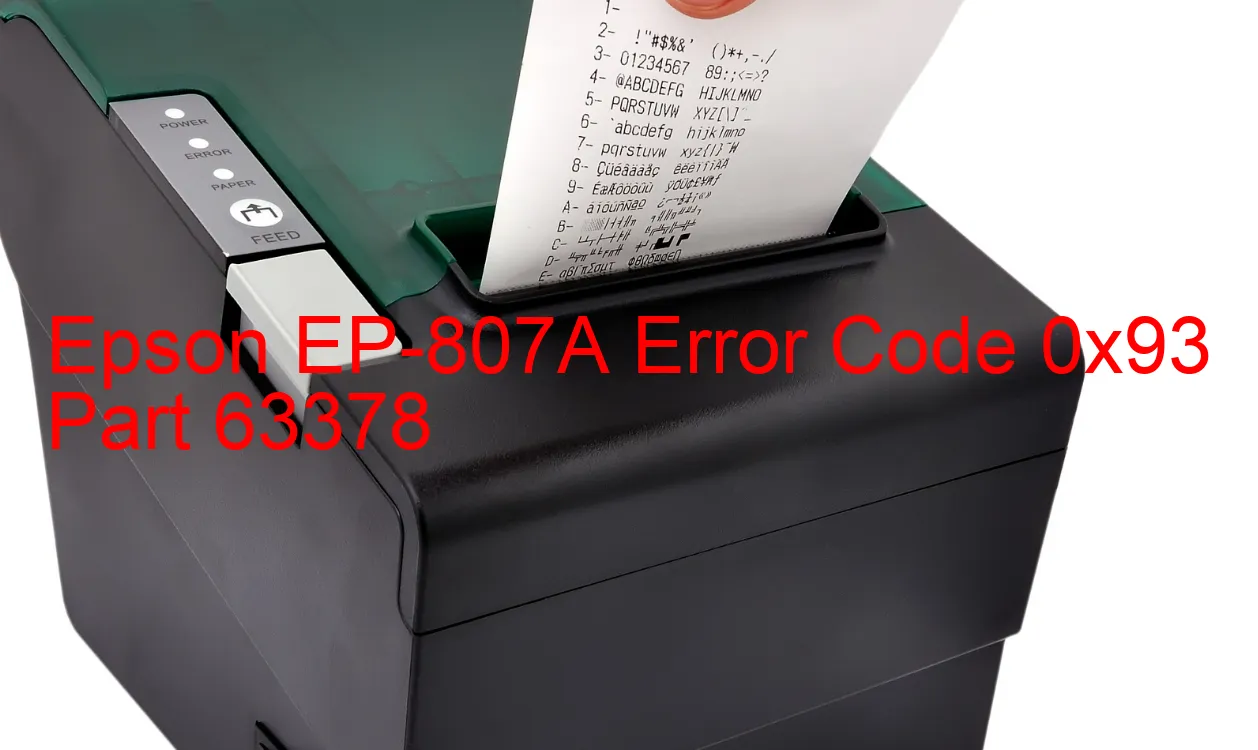 Epson EP-807A Código de error 0x93