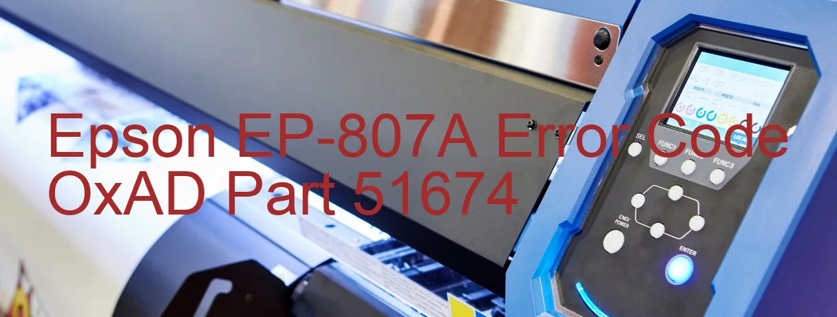 Epson EP-807A Código de error OxAD