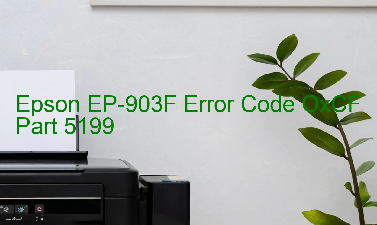 Epson EP-903F Código de error OxCF