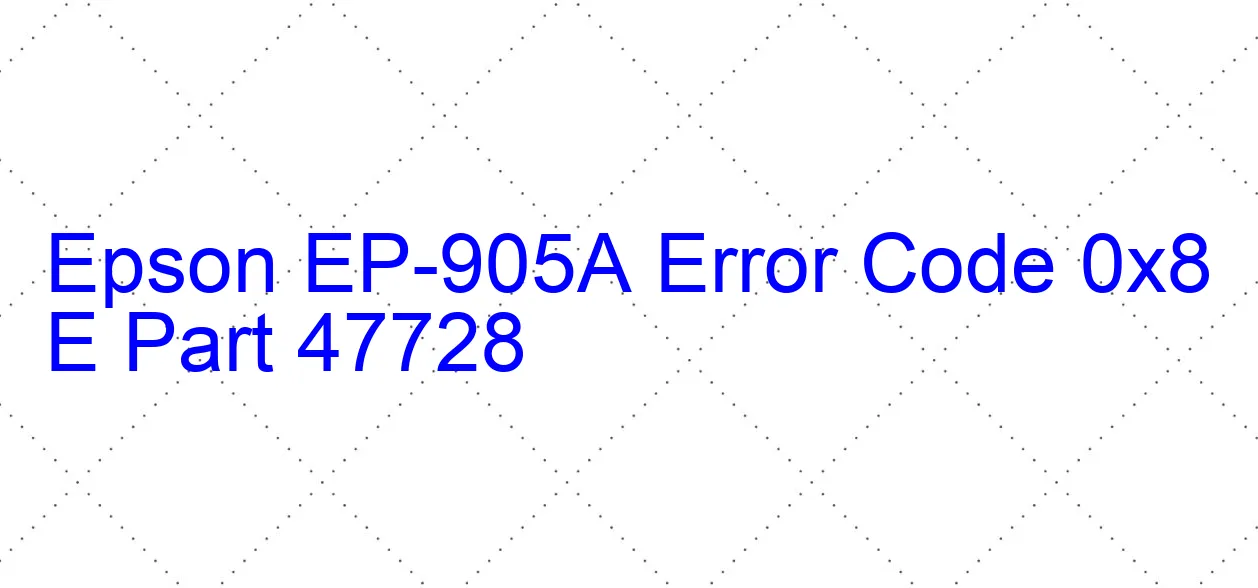 Epson EP-905A Código de error 0x8 E