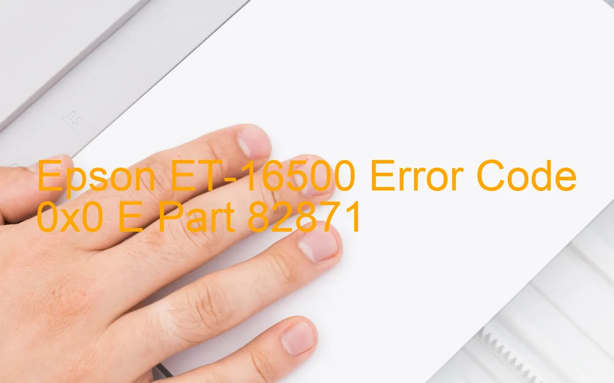 Epson ET-16500 Código de error 0x0 E