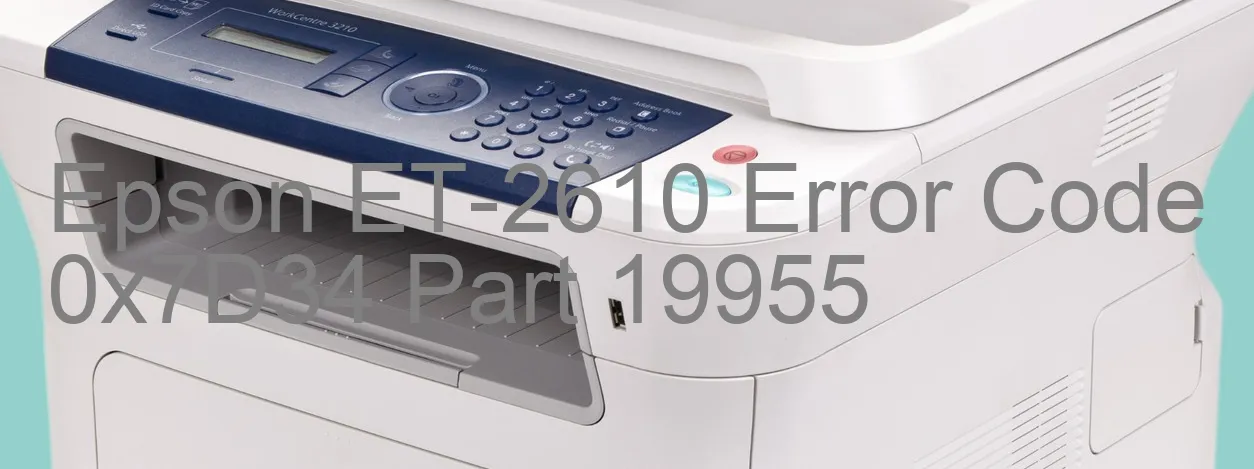 Epson ET-2610 Código de error 0x7D34