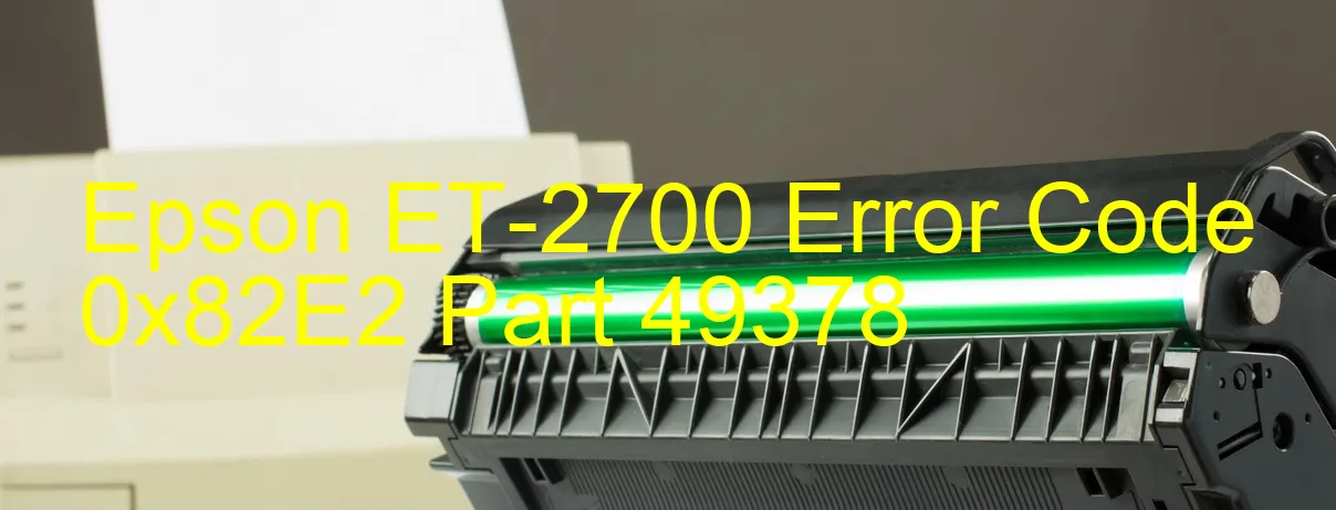 Epson ET-2700 Código de error 0x82E2