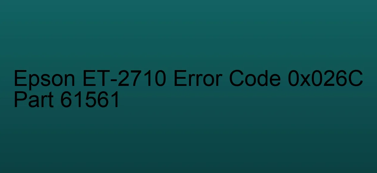 Epson ET-2710 Código de error 0x026C