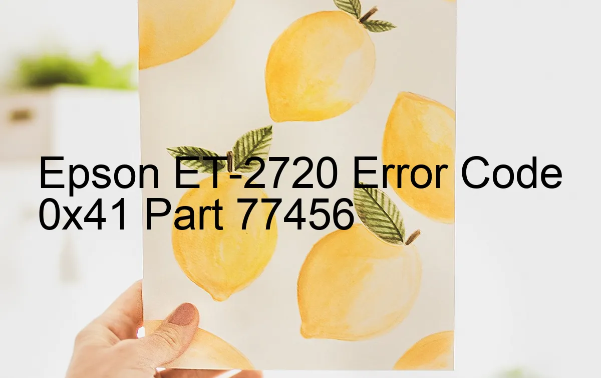 Epson ET-2720 Código de error 0x41