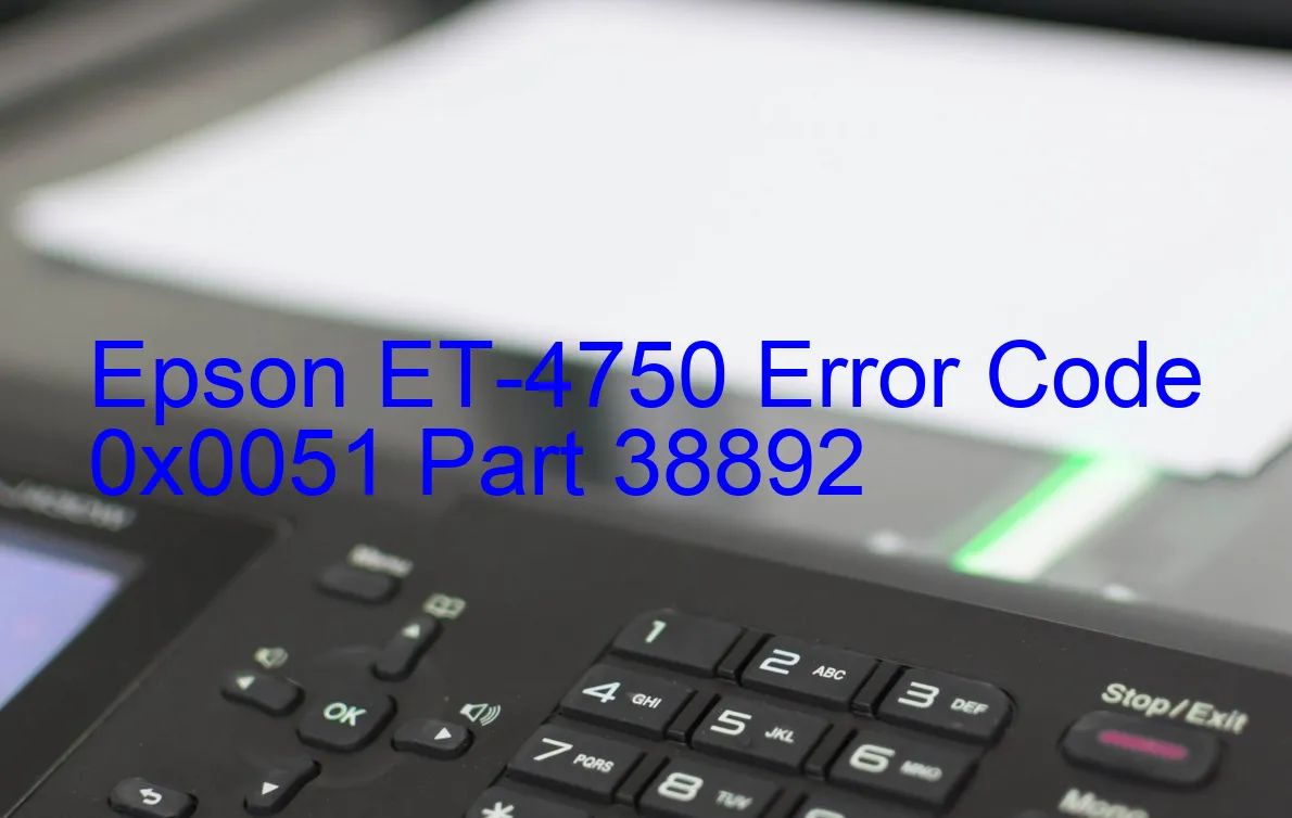 Epson ET-4750 Código de error 0x0051