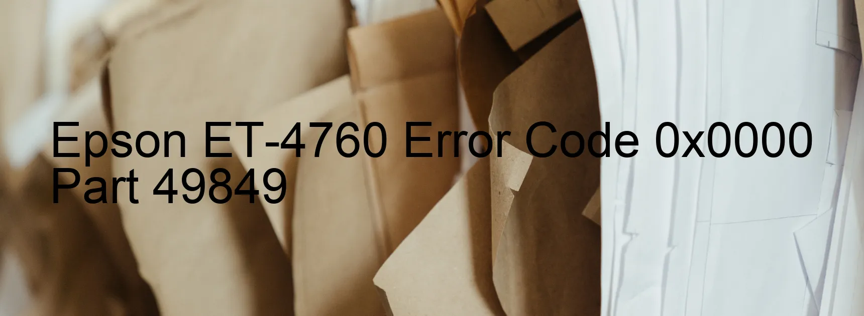 Epson ET-4760 Código de error 0x0000