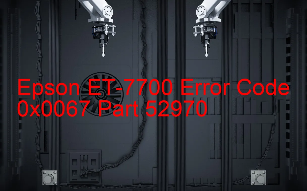 Epson ET-7700 Código de error 0x0067