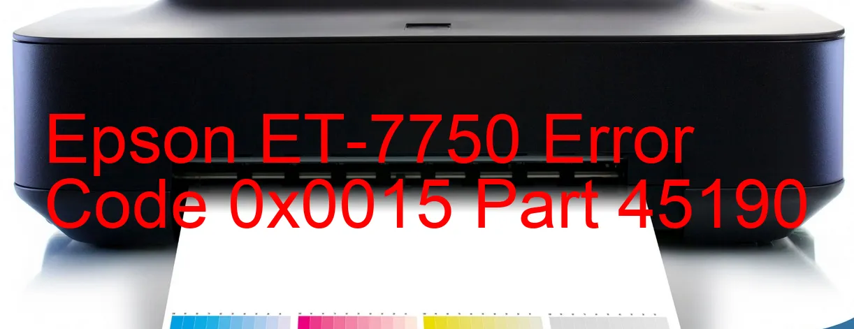 Epson ET-7750 Código de error 0x0015