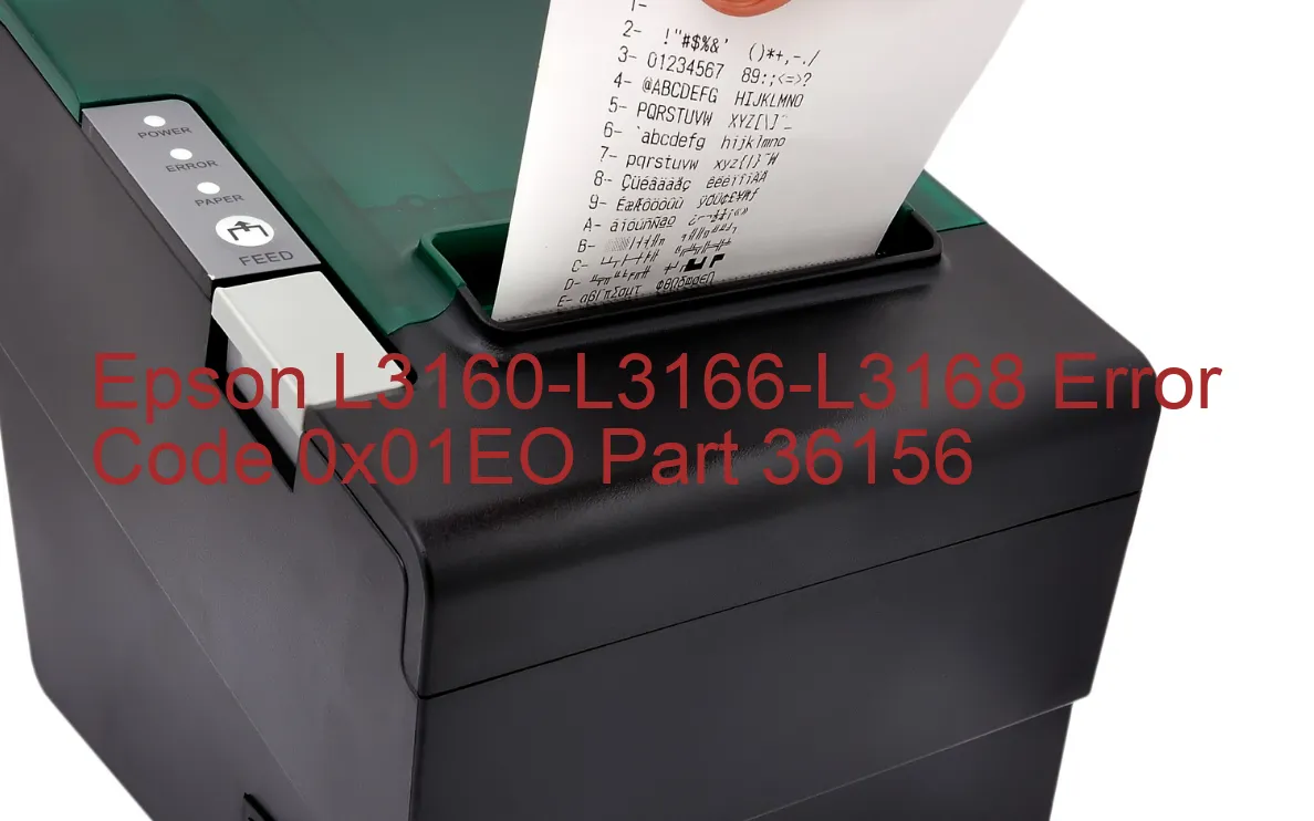 Epson L3160-L3166-L3168 Código de error 0x01EO