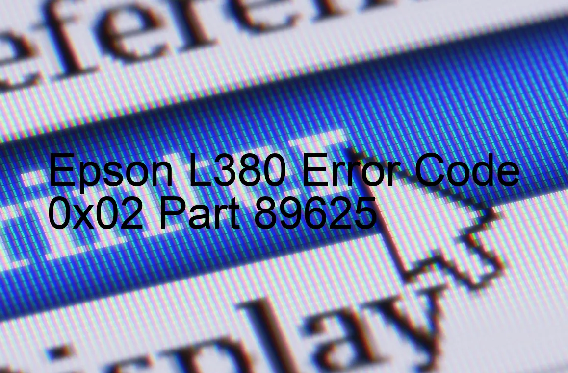 Epson L380 Código de error 0x02