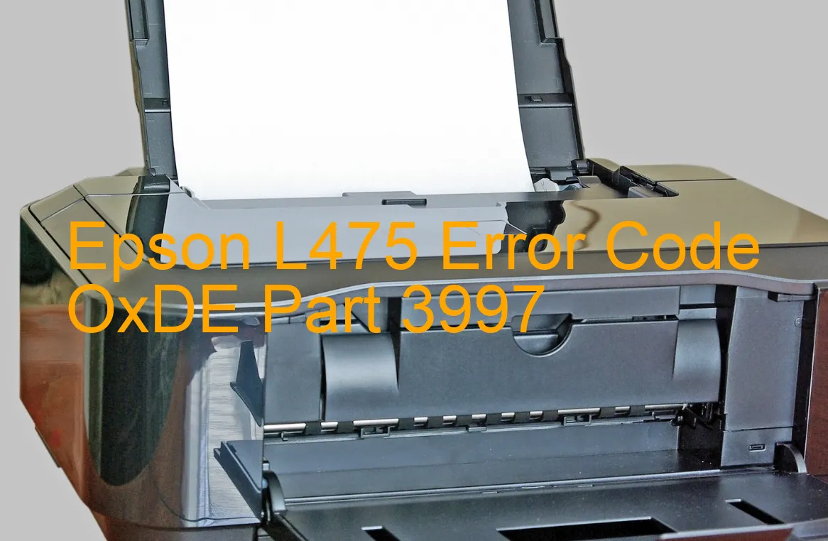 Epson L475 Código de error OxDE