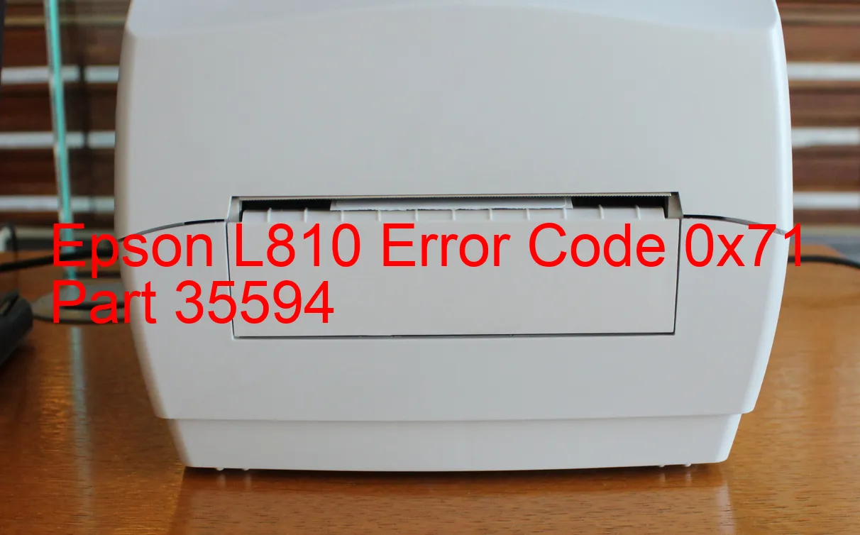 Epson L810 Código de error 0x71