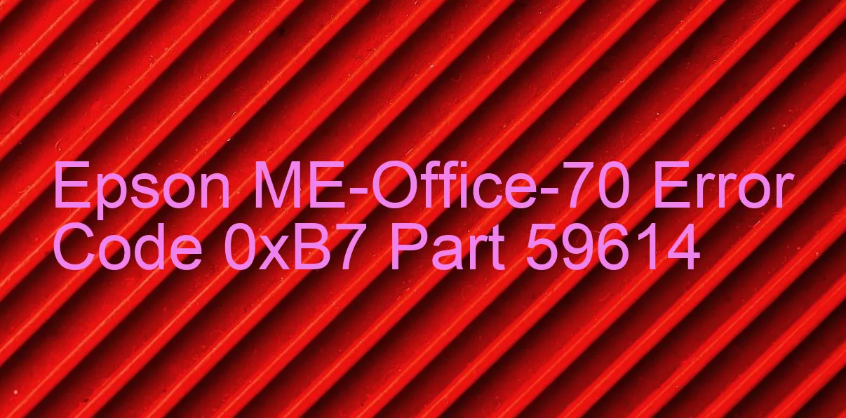 Epson ME-Office-70 Código de error 0xB7