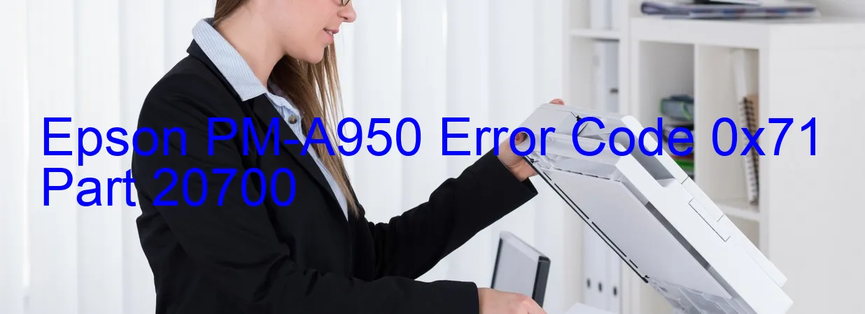 Epson PM-A950 Código de error 0x71