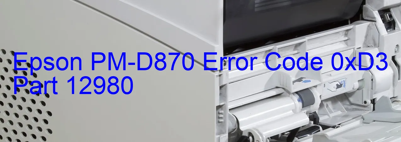 Epson PM-D870 Código de error 0xD3