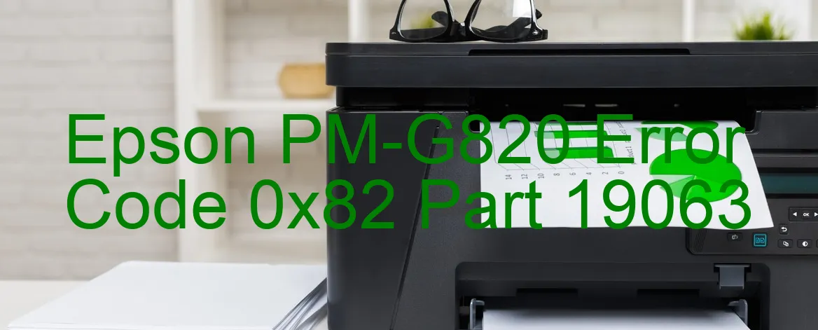 Epson PM-G820 Código de error 0x82