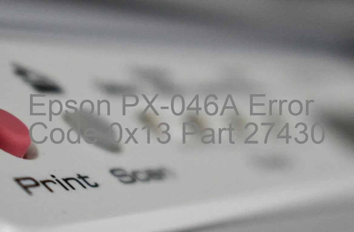 Epson PX-046A Código de error 0x13