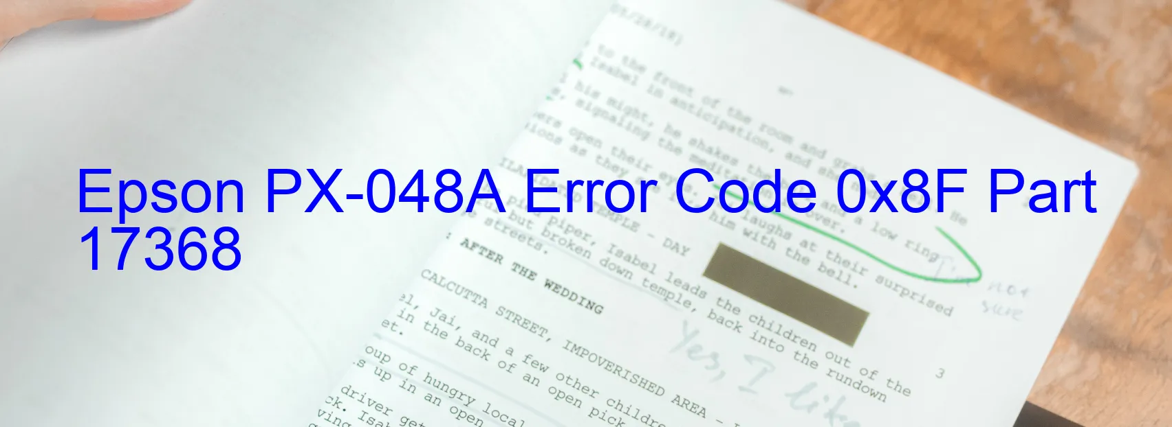 Epson PX-048A Código de error 0x8F