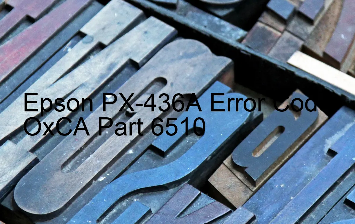 Epson PX-436A Código de error OxCA