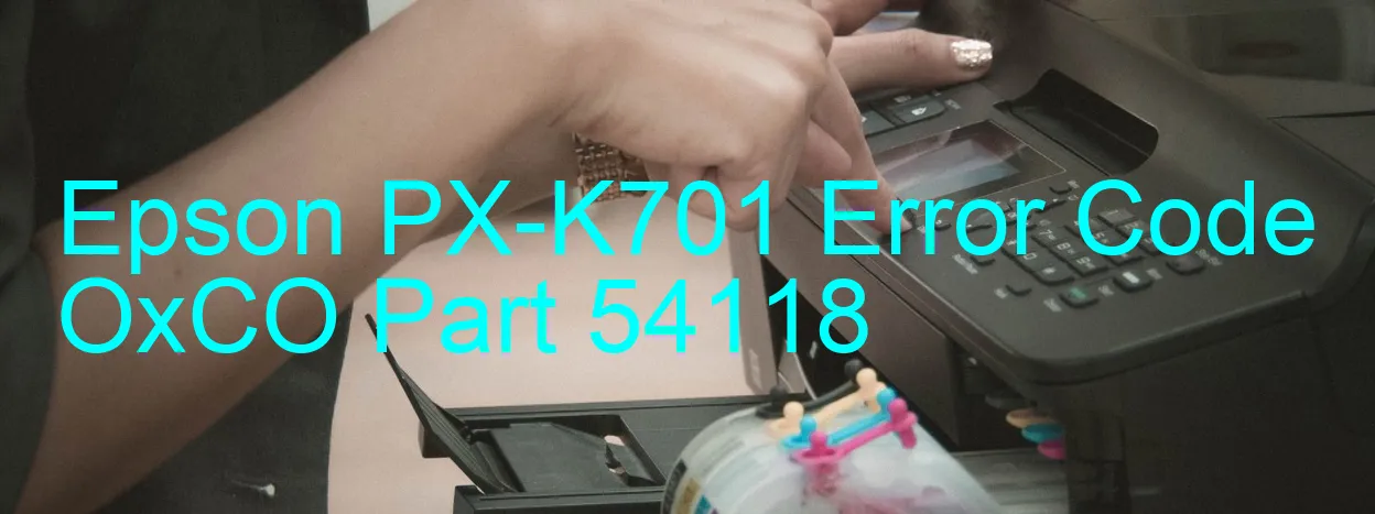 Epson PX-K701 Código de error OxCO