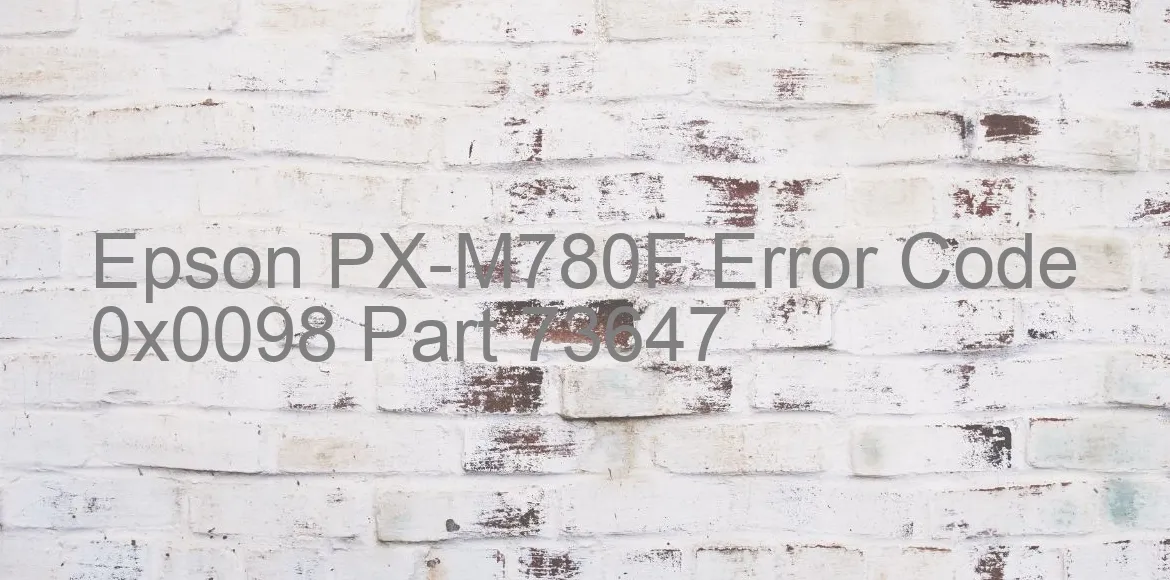 Epson PX-M780F Código de error 0x0098