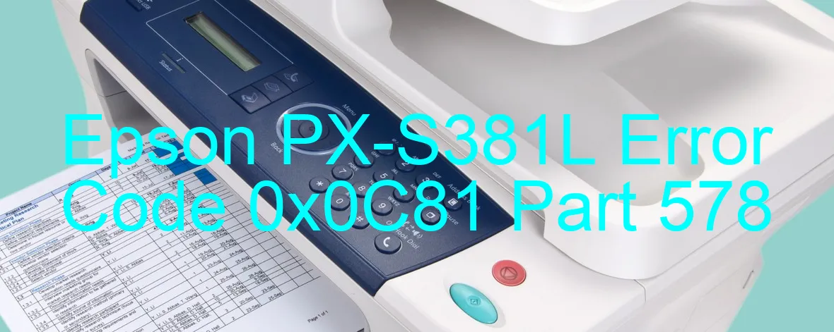 Epson PX-S381L Código de error 0x0C81