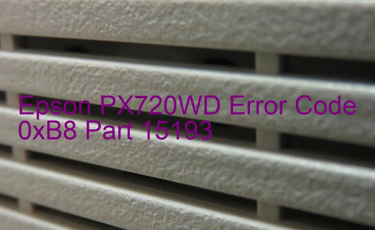 Epson PX720WD Código de error 0xB8