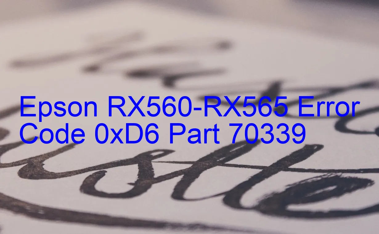 Epson RX560-RX565 Código de error 0xD6