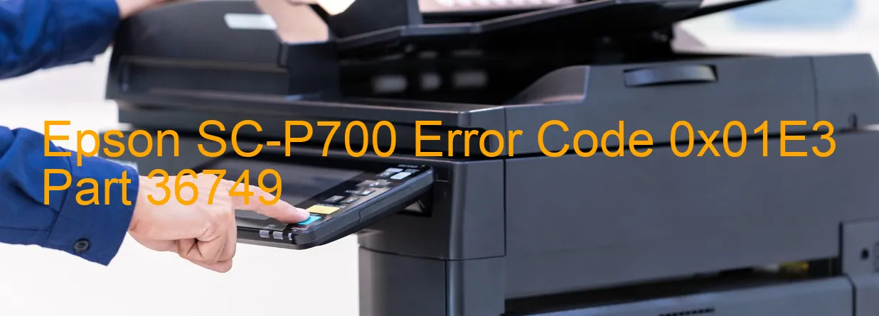 Epson SC-P700 Código de error 0x01E3