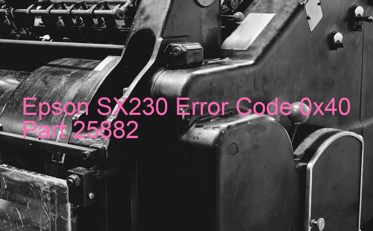 Epson SX230 Código de error 0x40