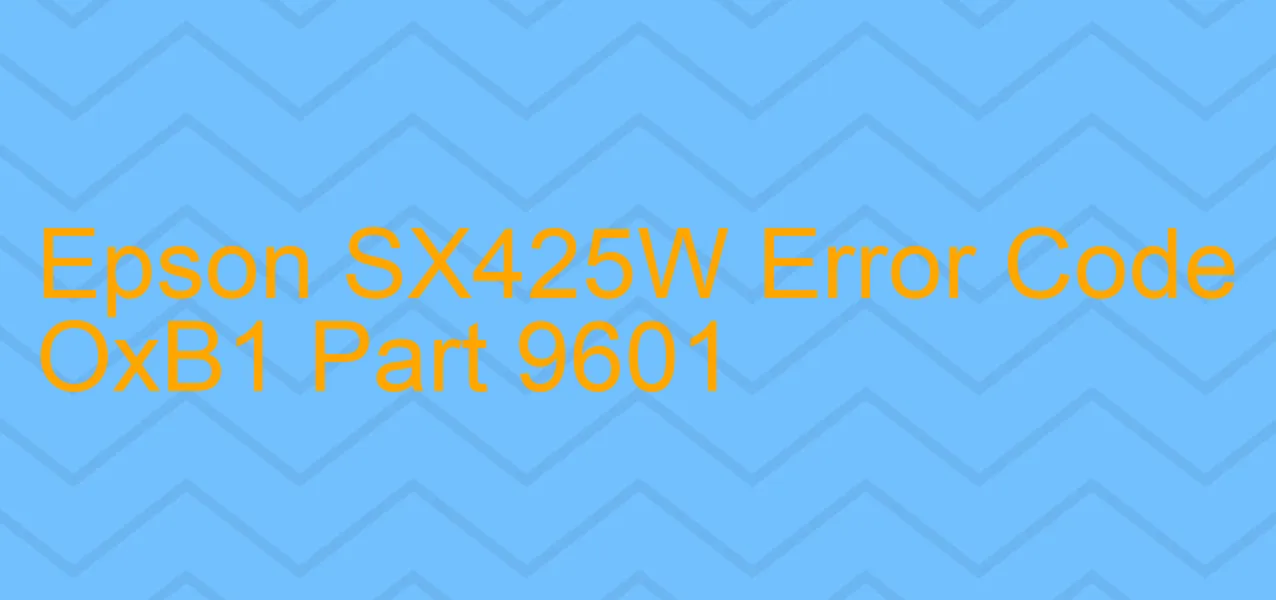 Epson SX425W Código de error OxB1