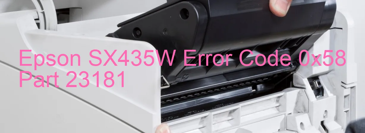 Epson SX435W Código de error 0x58