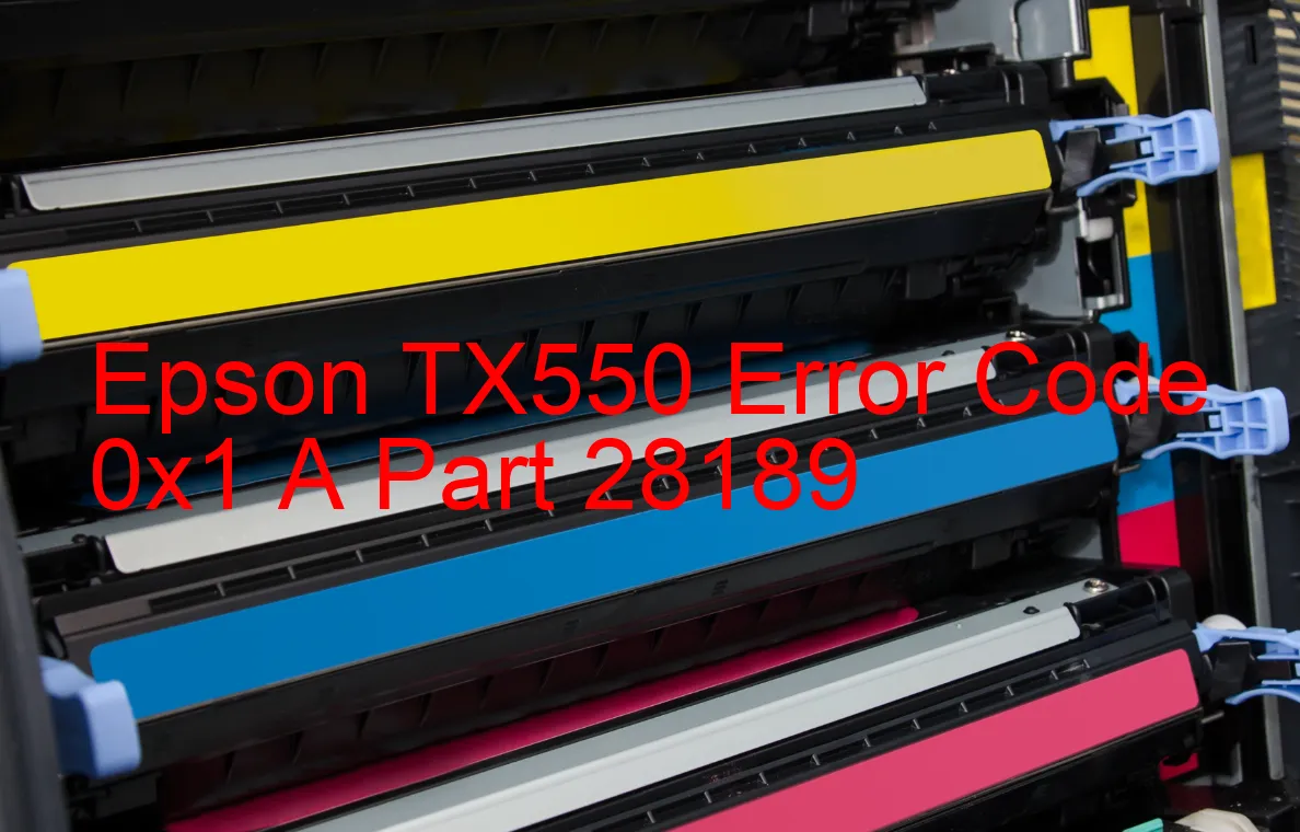 Epson TX550 Código de error 0x1 A