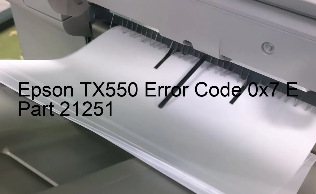 Epson TX550 Código de error 0x7 E