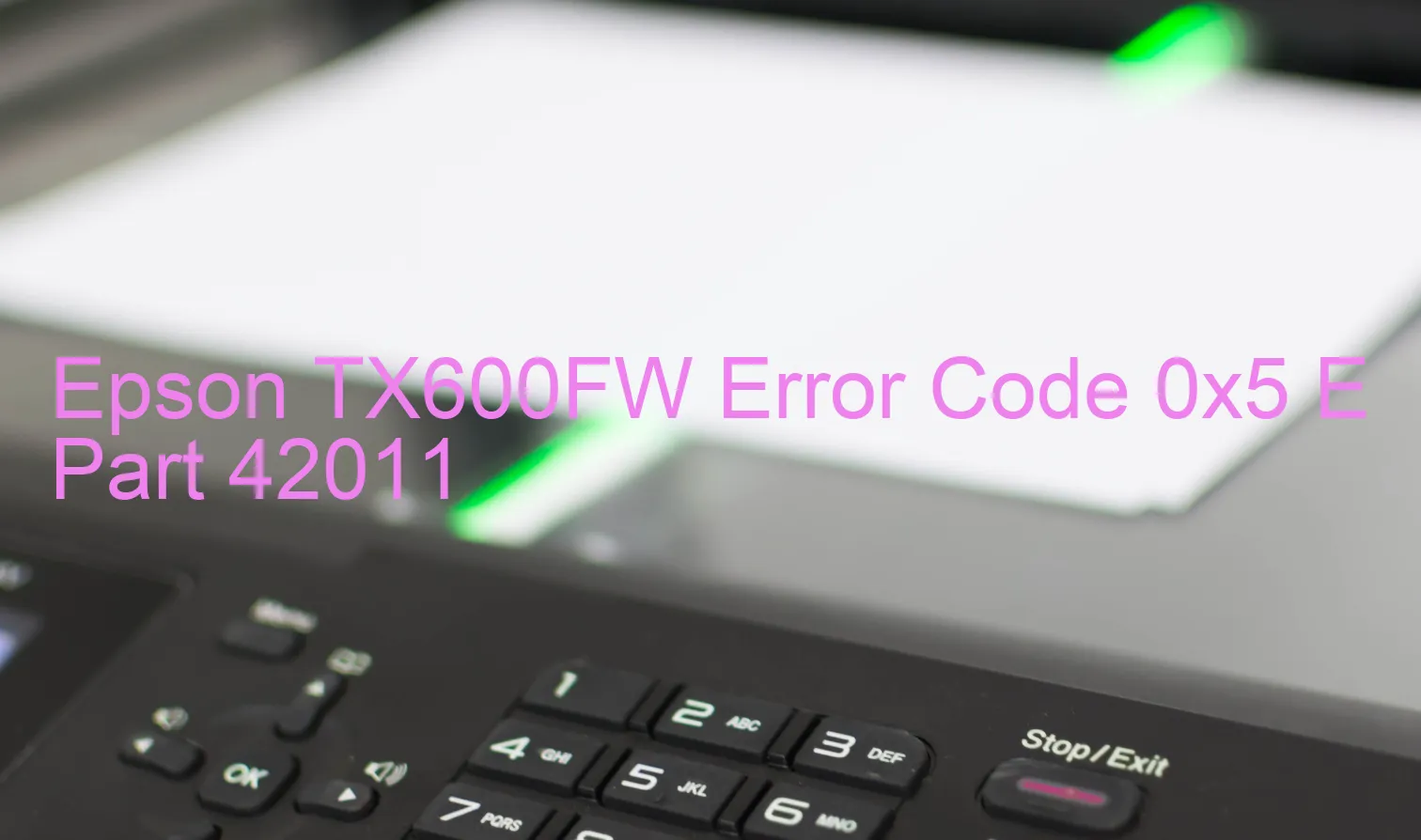 Epson TX600FW Código de error 0x5 E